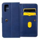 For Samsung Galaxy A41 Multifunctional Magnetic Copper Buckle Horizontal Flip Solid Color Leather Case with 10 Card Slots & Wallet & Holder & Photo Frame(Dark Blue) - 7