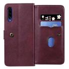 For Samsung Galaxy A50 Multifunctional Magnetic Copper Buckle Horizontal Flip Solid Color Leather Case with 10 Card Slots & Wallet & Holder & Photo Frame(Wine Red) - 8