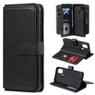 For Samsung Galaxy M31 Multifunctional Magnetic Copper Buckle Horizontal Flip Solid Color Leather Case with 10 Card Slots & Wallet & Holder & Photo Frame(Black) - 1