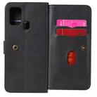 For Samsung Galaxy M31 Multifunctional Magnetic Copper Buckle Horizontal Flip Solid Color Leather Case with 10 Card Slots & Wallet & Holder & Photo Frame(Black) - 8