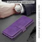 For Samsung Galaxy M31 Multifunctional Magnetic Copper Buckle Horizontal Flip Solid Color Leather Case with 10 Card Slots & Wallet & Holder & Photo Frame(Purple) - 4