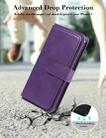 For Samsung Galaxy M31 Multifunctional Magnetic Copper Buckle Horizontal Flip Solid Color Leather Case with 10 Card Slots & Wallet & Holder & Photo Frame(Purple) - 7