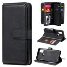 For Samsung Galaxy M51 Multifunctional Magnetic Copper Buckle Horizontal Flip Solid Color Leather Case with 10 Card Slots & Wallet & Holder & Photo Frame(Black) - 1
