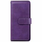 For Samsung Galaxy M51 Multifunctional Magnetic Copper Buckle Horizontal Flip Solid Color Leather Case with 10 Card Slots & Wallet & Holder & Photo Frame(Purple) - 2