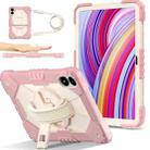 For Xiaomi Redmi Pad Pro 12.1 Contrast Color Robot Silicone Hybrid PC Tablet Case(Rose Gold Beige) - 1