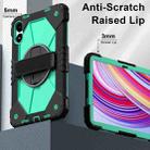 For Xiaomi Poco Pad 12.1 Contrast Color Robot Silicone Hybrid PC Tablet Case(Black Mint Green) - 2