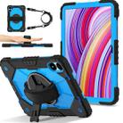 For Xiaomi Poco Pad 12.1 Contrast Color Robot Silicone Hybrid PC Tablet Case(Black Blue) - 1