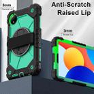 For Xiaomi Redmi Pad SE 8.7 Contrast Color Robot Silicone Hybrid PC Tablet Case(Black Mint Green) - 2
