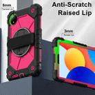 For Xiaomi Redmi Pad SE 8.7 Contrast Color Robot Silicone Hybrid PC Tablet Case(Black Rose Red) - 2