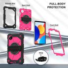 For Xiaomi Redmi Pad SE 8.7 Contrast Color Robot Silicone Hybrid PC Tablet Case(Black Rose Red) - 3