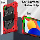 For Xiaomi Redmi Pad SE 8.7 Contrast Color Robot Silicone Hybrid PC Tablet Case(Red Black) - 2