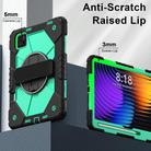 For Xiaomi Pad 7 / 7 Pro 2024 Contrast Color Robot Silicone Hybrid PC Tablet Case(Black Mint Green) - 2