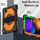 For Xiaomi Pad 7 / 7 Pro 2024 Contrast Color Robot Silicone Hybrid PC Tablet Case(Black Orange) - 2
