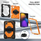 For Xiaomi Pad 7 / 7 Pro 2024 Contrast Color Robot Silicone Hybrid PC Tablet Case(Black Orange) - 3