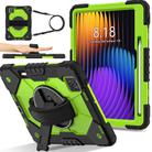 For Xiaomi Pad 7 / 7 Pro 2024 Contrast Color Robot Silicone Hybrid PC Tablet Case(Black Yellow Green) - 1