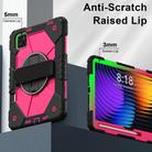 For Xiaomi Pad 7 / 7 Pro 2024 Contrast Color Robot Silicone Hybrid PC Tablet Case(Black Rose Red) - 2