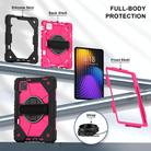 For Xiaomi Pad 7 / 7 Pro 2024 Contrast Color Robot Silicone Hybrid PC Tablet Case(Black Rose Red) - 3
