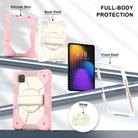 For Xiaomi Pad 7 / 7 Pro 2024 Contrast Color Robot Silicone Hybrid PC Tablet Case(Rose Gold Beige) - 3
