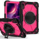 For Xiaomi Redmi Pad 2 11 2025 Contrast Color Robot Silicone Hybrid PC Tablet Case(Black Rose Red) - 2