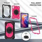 For Xiaomi Redmi Pad 2 11 2025 Contrast Color Robot Silicone Hybrid PC Tablet Case(Black Rose Red) - 3