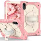 For Xiaomi Redmi Pad 2 11 2025 Contrast Color Robot Silicone Hybrid PC Tablet Case(Rose Gold Beige) - 2