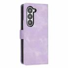 For Samsung Galaxy Z Fold6 Dream Triangle Folding Leather Phone Case with Lanyard(Purple) - 3