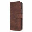 For Samsung Galaxy Z Fold5 Dream Triangle Folding Leather Phone Case with Lanyard(Brown) - 2