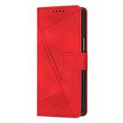 For Samsung Galaxy Z Fold5 Dream Triangle Folding Leather Phone Case with Lanyard(Red) - 2