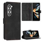 For Samsung Galaxy Z Fold7 Dream Triangle Leather Phone Case with Lanyard(Black) - 1