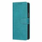 For Samsung Galaxy Z Fold6 Stitching Calf Texture Buckle Folding Leather Phone Case(Green) - 2