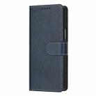 For Samsung Galaxy Z Fold6 Stitching Calf Texture Buckle Folding Leather Phone Case(Blue) - 2