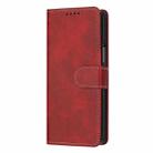 For Samsung Galaxy Z Fold5 Stitching Calf Texture Buckle Folding Leather Phone Case(Red) - 2