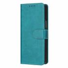 For Samsung Galaxy Z Fold5 Stitching Calf Texture Buckle Folding Leather Phone Case(Green) - 2