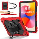 For Huawei MatePad SE 11 2024 Contrast Color Robot Silicone Hybrid PC Tablet Case(Red Black) - 1