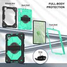 For Huawei MatePad Air 12 2024 Contrast Color Robot Silicone Hybrid PC Tablet Case(Black Mint Green) - 3