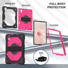 For Huawei MatePad Air 12 2024 Contrast Color Robot Silicone Hybrid PC Tablet Case(Black Rose Red) - 3