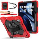 For Huawei MatePad Air 12 2024 Contrast Color Robot Silicone Hybrid PC Tablet Case(Red Black) - 1