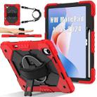 For Huawei MatePad 11.5 S Contrast Color Robot Silicone Hybrid PC Tablet Case(Red Black) - 1