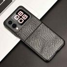 For Huawei nova Flip Crocodile Texture Back Cover Phone Case(Black) - 2