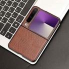 For Huawei Pura X Crocodile Texture Back Cover Phone Case(Brown) - 2