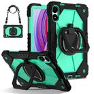 For Xiaomi Redmi Pad Pro 12.1 Contrast Color Robot Silicone Hybrid PC Tablet Case(Black Mint Green) - 1