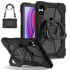 For Xiaomi Redmi Pad Pro 12.1 Contrast Color Robot Silicone Hybrid PC Tablet Case(Black) - 1