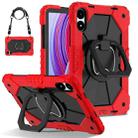 For Xiaomi Redmi Pad Pro 12.1 Contrast Color Robot Silicone Hybrid PC Tablet Case(Red Black) - 1