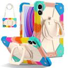 For Xiaomi Redmi Pad Pro 12.1 Contrast Color Robot Silicone Hybrid PC Tablet Case(Colorful Blue) - 1