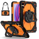 For Xiaomi Poco Pad 12.1 Contrast Color Robot Silicone Hybrid PC Tablet Case(Black Orange) - 1