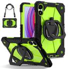 For Xiaomi Poco Pad 12.1 Contrast Color Robot Silicone Hybrid PC Tablet Case(Black Yellow Green) - 1