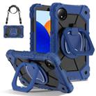 For Xiaomi Redmi Pad SE 8.7 Contrast Color Robot Silicone Hybrid PC Tablet Case(Navy Black) - 1