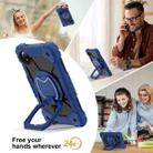 For Xiaomi Redmi Pad SE 8.7 Contrast Color Robot Silicone Hybrid PC Tablet Case(Navy Black) - 2