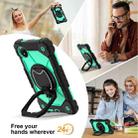 For Xiaomi Redmi Pad SE 8.7 Contrast Color Robot Silicone Hybrid PC Tablet Case(Black Mint Green) - 2