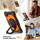 For Xiaomi Redmi Pad SE 8.7 Contrast Color Robot Silicone Hybrid PC Tablet Case(Black Orange) - 2